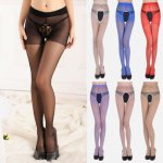 Sexy Women Exotic Pants Open Crotch Breathable Crotchless Legging Net Fishnet Pantyhose Tights Stockings Lady Lingerie Underwear