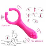 Hot Sale Silicone Vibration Clip Vibrator Adult Game For Men Climax Delay Sex Ring Massage Vaginal Dilator For Women Couple Gay