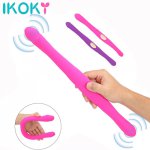 Ikoky, IKOKY Double Dildo Vibrator Sex Toys For Women Lesbian G Spot Vagina Clitoris Stimulator Masturbator Ass Anal Prostate Vibrators