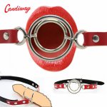 BDSM Deep Throat Gag Breathable open Mouth Gag Fetish lock submission for women couples Leather Flirting role play Sex Toys