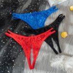 Women Sexy Lingerie hot sexy panties lace underwear Crotchless underpants wear briefs with bow front