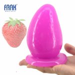 FAAK Big Anal Plug with Suction Cup Strawberry Butt Plug Anus Massage Partical Huge 3