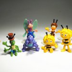Mayan the bees Model animal ornament Anime Mayan the bees Cartoon doll Cute children's toy gift Mini toy For kids and adult