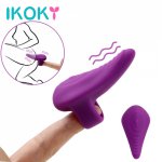 Ikoky, IKOKY Finger Vibrator Vagina Clitoris Stimulator Vibrator Adults Toys Sex Toys for Women Couple Silicone Female Masturbator