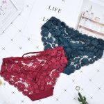 Sexy Women Panties Bandage Design Hollow Out Lace Briefs Transparent Flower Lace Underwear Female Lingerie Thongs