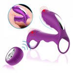 Penis Ring Delay Ejaculation Male Vibrating Cock Rings Vibrator Clitoris G spot Stimulator Sex Toys for Men Women Sex Cockring