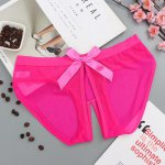 Women' Panties Sexy Lingerie Exotic Panties Open Crotch Lace Mesh Underwear Crotchless Underpants Sexy Briefs with Back Bow
