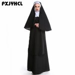 Halloween Nun Cosplay Costume Female Fancy Sexy Church Sister Uniform Disguise Party Dress Fantasy Stage Performance Clothing