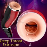 Automatic Deep Throat Oral Sex Penis Male Masturbator Vaginal Real Pussy Clip Suck Moan Blowjob Masturbation Cup Sex Toy for Men