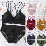 Erotic Sexy Lace Underwear Women Cross Bandage Bra Backless Sexy Lingerie Porno Lenceria Sex Mujer Panty Langerie Sets Babydoll