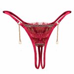 Sexy Lingerie Women Lace Porno Sexy Underwear Transparent Panties Erotic Babydoll Sexe Latex Lenceria Open Crotch Pearl G-String