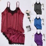 Women Lace Sexy Passion Lingerie Babydoll Nightwear 2PC Set Babydoll  Hot Erotic Costumes Hollow Out