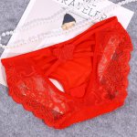 Sexy Women Lace Panties Underwear Low Waist Hip Open Butterfly Decor Sexy Lace Underpants Hollow Briefs Exotic Women Lingerie