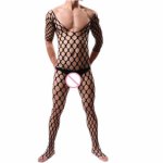 Men Pajamas Sexy Lingerie Porno Hot Exotic Bodysuit Sleepwear Sexy Costumes Mesh Body Stockings Jumpsuits Fishnet Sex Underwear