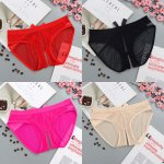 New! Women' Panties Sexy Lingerie Exotic Panties Open Crotch Lace Mesh Underwear Crotchless Underpants Sexy Briefs with Back Bow