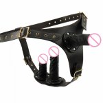 Strapon Realistic Dildo Pants Harness For Lesbian Women Strap Ons Three Dildos With Rings Harness Belt Erotic Costumes Sex Toys