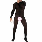 2020 Popular Men's Pajamas Bodystocking Seamless Sleepwear Sexy Body Lingerie Crotchless Bodysuit Men Pantyhose Sexy Underwear