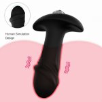HIMALL 2 in 1 Vibrating Anal Butt Plug Adult Game Sex Toy For Men Women Prostate Massager Waterproof Vibrator Stimulator