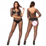 Plus Size Sexy Lingerie Erotic Fishnet Full Bodystockings Crotchless Bodysuits Women Sex Costumes Open Crotch Babydoll Underwear