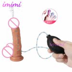 Realistic Dildo Artificial Female Masturbator Ejaculating Huge Dildo Suction Cup Dick Erotic Sex Toys for Woman Strapon Phallus