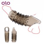 OLO Silicone Penis Ring Ribbed Cock Ring Dildo Girth Enhancer Dick Sleeve Penis Enlargement Delayed Ejaculation Sex Toys For Men