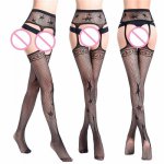 2018 Women's Sexy Lingerie Fishnet Stockings Female Erotic Tights Of Large Size Open Crotch Pantyhose For Sex Leggings Wotlook