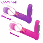 VATINE 12 Speeds Telescopic Dildo Heating Rod Sex toy for woman Remote Control Anal Vaginal Massage Anal Vibrators