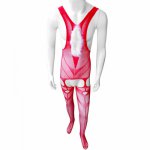 Sexy Sheer Mens Mesh Lingerie Bodysuit Crotchless Stretchy Full Body Pantyhose Gay Man Sissy Bodystocking Fishnet Costumes