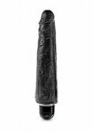 Pipedream King Cock -  dildo realistyczne WIBRACJE czarne PVC - 23cm (9