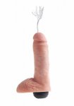 Pipedream King Cock - dildo z wytryskiem + sztuczna sperma - naturalne - 20cm (8