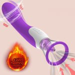 7 Speed Telescopic Dildo Vibrator Clitoris Heating Sucking Orgasm Sex Toys For Women Masturbator Rabbit Vibrator Sex Shop