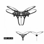 3 Style M L XL Bead Pearl Panties for Women Sexy Lingerie Lace Panties Open Crotch Thong G-Strings Briefs Underwear