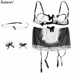 Sexy lingerie Women teddy lace sexy open crotch bra lingerie set sexy costume for women sex maid erotic lingerie