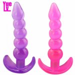 YUELV Silicone Jelly Anal Plug Prostate Massager Anal Beads G-spot Butt Plug Anal Sex Toys For Women Men Gay Erotics Products