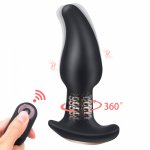 Curved Rimming Plug with Remote Control Outdoor Anal Sex Toys Vibrator Prostate Beads Massage Silicone Butt Plug For Masturbator