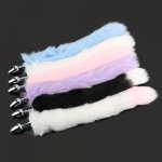 Fox, Cute Soft Cat ears Headbands with 45cm Fox Tail Bow Metal Butt Anal Plug Erotic Cosplay Accessories Adult Sex Toys for Couples