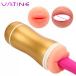 VATINE Double Hole Vagina and Mouth Masturbation Cup Aircraft Cup Sex Toys For Man Artificial Vagina Real Vagina  Pussy