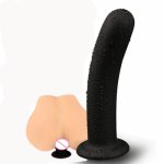 Butt plug silicone anal black dildo woman masturbation sex toys for woman strong suction cup anal trainer for couples sex toys
