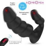 Sex Toys For Men Prostate Massager Vibrator Butt Plug Anal Tail Rotating Wireless Remote USB Charging Adult Products For Man