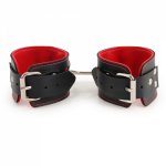 Women PU Leather Black Red Handcuff Wrist Strap Fetish Bondage Erotic Bdsm Restraint Sex Toy for Couple Adult Slave Sexy Game