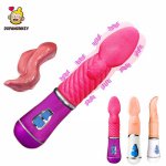 Female AV stick Threaded Tongue Vibrators Licking nipples Clitoris Stimulation Erotic Massage G Spot Vibrating Vaginal sex toy