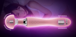 Rabbit Vibrator Dual Motor Magic Wand Massager USB Rechargeable Vibrators Dildo Stimulator AV Vibrator For Women couple Sex Toys
