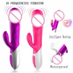 G-spot Vibrator silica gel Adult Sex Toy Vibratior Masturbation Intelligent Heating Powerful USB Massager 10 Frequencies  w410