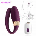 Wireless Remote Control G-Spot Vibrator for Couples Stimulate U Type Silicone Dildo Panties Female Masturbate Sex Toy for Adult