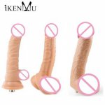 3 Types Flesh Realistic dildo for Sex Machine Vac-U-Lock Attachment sex toys for women Penis Phallus No Vibrator