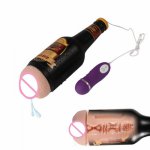 Sex Toys For Men Male Masturbator For Men Soft Silicone Realistic Vagina Pussy Vagina Easy Love Beer Bottle Stroker Cup Vibrator