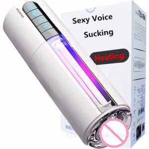 2019 Intelligent Voice Heating Blowjob Sucking Male Masturbators Cup Artificial Vagina Real Pussy Sex Toys For Men Sex Machine