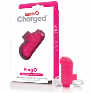 Wibrator na palec - The Screaming O Charged FingO Finger Vibe  Różowy
