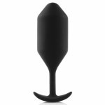 Plug analny z obciążnikiem - B-Vibe Snug Plug 4 Czarny