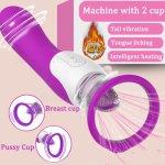New Oral Sex Sucking Tongue Vibrator for women Nipple Clitoris Sucker G spot stimulates Vibrating Masturbator Sex Toys for Woman